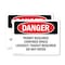 Signmission 7 in H x 10 in W, Plastic, Rectangle, Permit Required Confined Space Lockout Tagout OS-2PACK-DS-P-710-L-2156 - alternate 1
